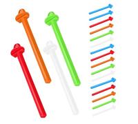Milisten 20pcs Plastic Bird Perch Stands for Cage with Claw Grinding Function Multifunctional Resting and Climbing Sticks for Finch Canary Budgie Parakeets Cockatiels Paw Care Accessories