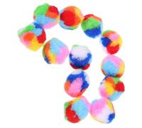 Milisten 20Pcs Rainbow Cat Balls Interactive Reusable Pet for Indoor Cats Soft and Durable Design Engaging Cat for Playful Kittens