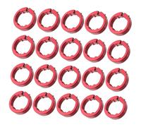 Milisten 20pcs Red Alloy Bicycle Handle Clamping Rings Non-Slip Bike Handlebar Clamp Clips for Secure Grip Quick DIY Installation Firm Locking Mechanism Compatible with Mountain and Road