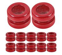 Milisten 20pcs Red Metal Guitar Bridge Beads for Electric Bass and Acoustic Guitar String Replacement Precision Classical Hardware Parts for String Adjustment and Refitting