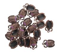 Milisten 20pcs Vintage Sacred Beetle Charms Inlays for Necklace and Bracelet Making Retro Amulet Pendant Jewelry Accessories