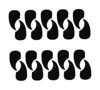 Milisten 20pcs Waterdrop Guitar Pickguard Plate Self Adhesive Plastic Protection for Acoustic Guitar Players Drop Shape Black Design Easy to Install Acoustic Accessories
