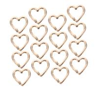 Milisten 20pcs Zinc Alloy Heart Carabiner Clips Spring Snap Keyring Clasps for Keys Bags DIY Projects Portable and Sturdy Heart-shaped Hooks