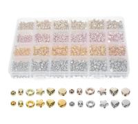 Milisten 2160pcs DIY Jewelry Beads DIY Craft Beads Kit Plastic Smooth with No Burr Hole for Threading Assorted Color for Bracelet Making Relatives Who Love Family Craft Supplies
