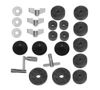 Milisten 23pcs Cymbal Replacement Accessories Including Drum Felt Pads Washers and Cymbal Stand Tubes Compatible All Drum Kits and Nonslip Design for Steady Performance