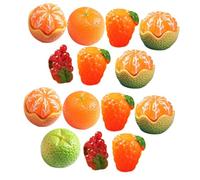 Milisten 24pcs Artificial Fruit Models for DIY Resin Crafts Lifelike Simulation with Mixed Styles Decorative Fake Fruit Ornaments for Photography Teaching Props and Home Decor