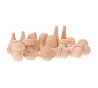 Milisten 24pcs DIY Painting Blocks for Unfinished Beech Wood Drawing Props Creative Craft Enhancing Fine Motor Skills and Imagination for Boys