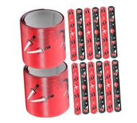 Milisten 24pcs Fun Slap Bracelet Ninja Slap Bands for Boys and Girls Party Wrist Bracelets Snap Closure for Party Favors and Boy Girl's Playtime