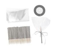 Milisten 24pcs Glitter Candy Apple Cake Pop Sticks Giant Candy Cane Decorations Cake Pop Sticks Cake Pop Sticks and Wrappers Ties Kit Bling Candy Apple Sticks Plastic Silver