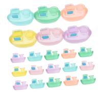 Milisten 24pcs Glow Dark Miniature Cruise Ship Figurines Decor for Fish Tank Bonsai and Home Cute Landscape Ornaments for Themed Parties and Ocean Decor