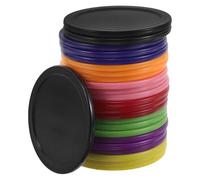 Milisten 24pcs Heavy Replacement Puck round Plastic Hockey Pucks 64mm Sturdy Stable Performance for Indoor Games and Family Gatherings