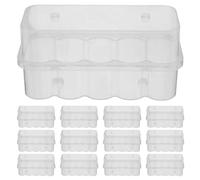 Milisten 24pcs Peptide Case - Multi-Slots Clear 10ml Vial Organizer for Laboratory Freezer Storage - Plastic Box to Hold Medication Bottles for Peptide & Insulin Management