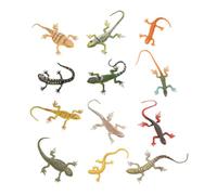 Milisten 24Pcs Simulation Gecko Realistic Plastic Lizard Figures Educational Prank for Garden Party Halloween April Fools Fun