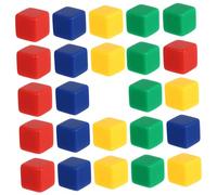 Milisten 24Pcs Square Corner Dices Smooth Cognitive Game Props for Math Learning and Fun Counting Activities for Educational Play