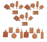 Milisten 25pcs Miniature Dollhouse Cutting Board Realistic Kitchen Accessories for Scale Dollhouse Scenes for Collectors and Photography Made from Safe Materials
