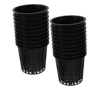 Milisten 25pcs Plastic Mesh Net Pots for Hydroponics Slotted Root Control Growing Cups for Soilless Cultivation Garden and Aquaponics Transparent Hydroponic Basket for Orchids and Indoor
