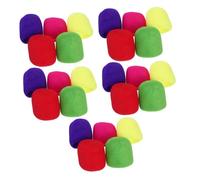 Milisten 25pcs Thickened Microphone Cover Mic Covers Washable Microphone Windscreen for Karaoke and Studio Use Mic Windshield Muff in Red Yellow Pink Green Purple
