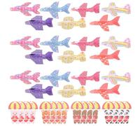 Milisten 28Pcs Foam Plane Set with Valentine'S Day Greeting Cards for , Hand-Thrown Airplane Construction Kit, Party Favor for Classroom and Events