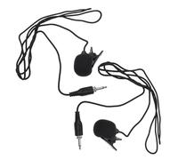 Milisten 2pcs 3.5mm Wired Lavalier Lapel Microphone with High Sensitivity Condenser Mic Core and Anti-interference Nylon Clip for Recording and Teaching Amplifiers