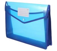 Milisten 2pcs A4 Waterproof Document Wallets File Folder with Snap Closure Large Capacity File Organizer Bag for Contracts and Legal Documents Practical Blue Pp Material Holder