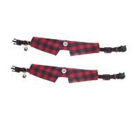Milisten 2Pcs Adjustable Cute Cat Collar with Bell and Bow Tie Decorative Pet Collar for Kittens Plaid Lightweight and Durable Safety Breakaway Design