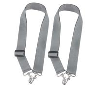 Milisten 2pcs Adjustable Nylon Snare Drum Strap with Hooks Wear-resistant Marching Band Sling for Various Drum Professional Silver-gray Shoulder Belt Replacement Accessory