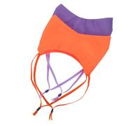 Milisten 2pcs Adjustable Pet Shower Cap for Dogs and Cats Soft Flexible Ear Protection Bath Hood with Secure Straps Fit for Grooming Swimming and Bathing Purple and Orange