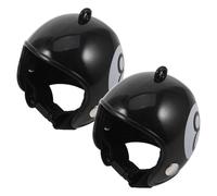 Milisten 2Pcs Adjustable Poultry Safety Helmets for Hens and Roosters, Elastic Black Bird Pet Hats with Protective Design, Suitable for Small Farm and Backyard Use