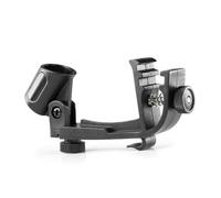 Milisten 2pcs Adjustable Shake Microphone Clips with Drum Mount Holders Compatible with Handheld Mics and Percussion Instruments Stable Non Slip Base Height and Angle Adjustable
