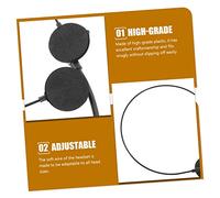Milisten 2Pcs Adjustable Star Cosplay Headset Prop with Faux Microphone Lightweight Pretend Play for Singer Dress Up and Costume Parties