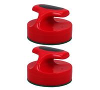 Milisten 2pcs Air Hockey Pushers: 94mm Tabletop Air Hockey Paddle - Game Pushers With Cloth For Smooth Gameplay - Striker Replacement For Home Parties