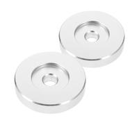 Milisten 2pcs Aluminum Record Adapter Metal Disc Converter for Turntables Vinyl Record Dome Adapter for Player Use