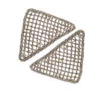 Milisten 2pcs Animal Hanging Cage Triangle Hammock Mat Lizard Cat Lizard Reptile Hammock Triangle Grass Fibers Sleep Bed Pet Bunk Cage The Bed Rattan