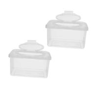 Milisten 2pcs Baby Wipes Container Dispenser Box Made of Sturdy Pp Material with 1850ml Capacity, One-Handed Use and Dustproof Cover, Suitable for Bathroom and Living Room Wipe Storage