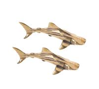 Milisten 2pcs Birdbath Cleaner Copper Disk Fish Shaped Brass Statues for Garden and Backyard, Solid Brass Weatherproof Artistic Fish-inspired Outdoor Yard Art Effortless Installation