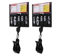 Milisten 2pcs Black Clip on Price Labels with Abs Material, Easy to Clamp and Not Easy to Fall, for Price Display in Shopping Malls and Supermarkets Random Color