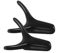 Milisten 2pcs Black Cow Horn Wall Hooks, Metal Decorative Coat Hooks for Wall-Mounted Key, Umbrella and Hat Storage, Nordic Style Hanging Rack for Home Organization