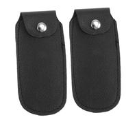 Milisten 2pcs Black Lightweight Portable Harmonica Storage Sleeves Ten-hole Design Sturdy Faux Leather Harmonica Containers for Blues Travel and Protection