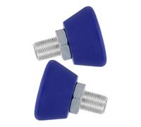 Milisten 2pcs Blue Rubber Roller Skate Toe Stopper with 5/8 Inch Adjustable Stainless Steel Bolt, Grip Surface, Brake Accessory for Roller Skates in Sports and Outdoors