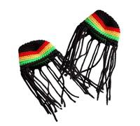 Milisten 2pcs Braided Crochet Pet Hat for Halloween Knitted Puppy Headwear Cap for Cats Dogs Small Animals Creative Breathable Costume Accessory for Birthday Party and Photo Events