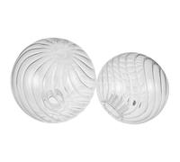 Milisten 2pcs Bubble Glass Lampshade Replacement Set Round Glass Globe Covers 3.1 Inch 4 Inch for Modern Pendant and Ceiling Light Fixtures