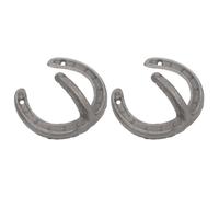 Milisten 2pcs Cast Iron Horseshoe Wall Hooks Rustic Metal Coat Hangers Home Storage Organizer Sturdy Utility Hooks for Towels Clothes and Accessories