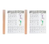 Milisten 2pcs Clarinet Finger Guide Chart Coated Music Chord Poster Clarinet Diagram for Beginners Useful Chord Practice Reference