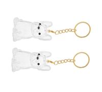 Milisten 2pcs Clear Capsule Pet Hair Keepsake Keychain Transparent Mini Storage Box Pendant for Puppy Hair Memorial Portable Holder Souvenir Container for Travel and Daily Organization