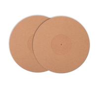 Milisten 2pcs Cork Turntable Slipmats Static Vinyl Record Pads Φ with Groove for Vibration Control and Noise Reduction Durable Protective Mats for Record Player Platter