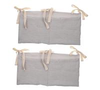 Milisten 2pcs Cotton Crib Hanging Organizer Bag for Nursery Essentials Diaper Caddy with Spacious Compartments Gentle Skin Versatile Use for Strollers and Changing Tables Cute Design Light