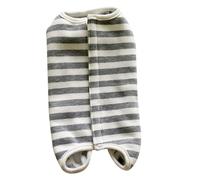 Milisten 2pcs Cotton Dog Suit Licking Four-legged Protector for Breathable and Close-fitting Vest for Striped