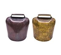 Milisten 2pcs Cow Horse Sheep Grazing Copper Bells Metal Cattle Bells Sheep Bell Pet Collar Ornament Farm Animal Loud Bronze Bell Pet Anti- Accessories Bell Size