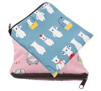 Milisten 2pcs Cute Period Bags for Teen Women Compact Sanitary Napkin Storage Pouches with Cartoon Design Portable First Period Gift for School Travel and Daily Use