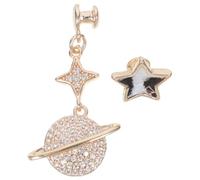 Milisten 2pcs Decorative Watch Nail Delicate Watchband Charm Alloy Planet Star Decor for Watchband Golden Light Weight Jewelry Style Family Members and Friends